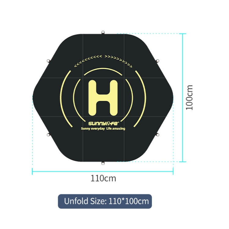 Sunnylife TJP10 110cm Hexagonal Double-Sided Folding With Ground Spikes Drone Universal Apron, 110cm Sunnylife TJP10 110cm Hexagonal Double-Sided Folding With Ground Spikes Drone Universal Apron, 110cm